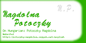 magdolna potoczky business card